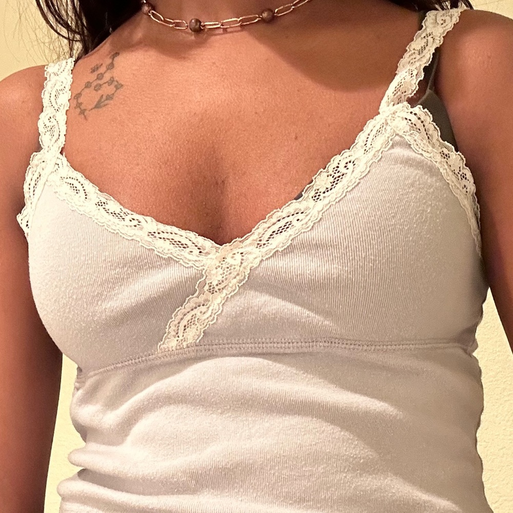 Brandy Melville Blue Lace Camisole